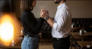Ilustration Image for couple holding hand for song tiltle CAN FU 搀扶