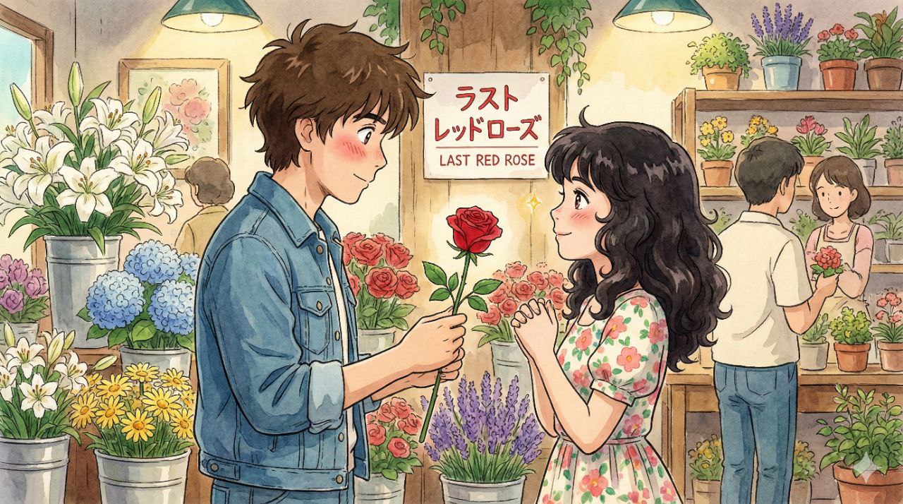 Ilustrasi untuk lirik lagu Afgan berjudul Bunga Terakhir ( Last Flower )