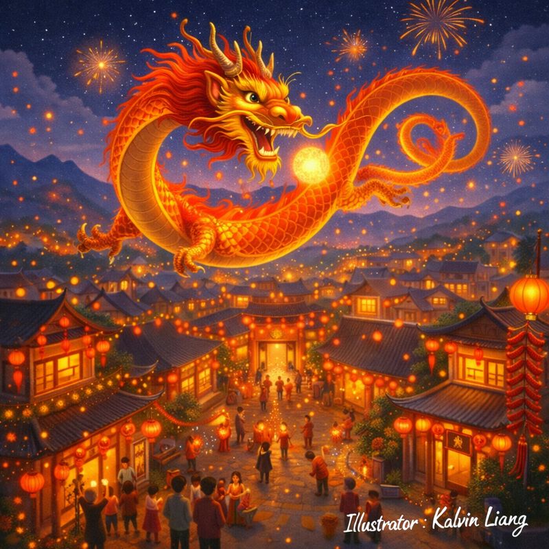 祥龍瑞獅慶新年 - Xiáng lóng ruì shī qìng xīnnián
