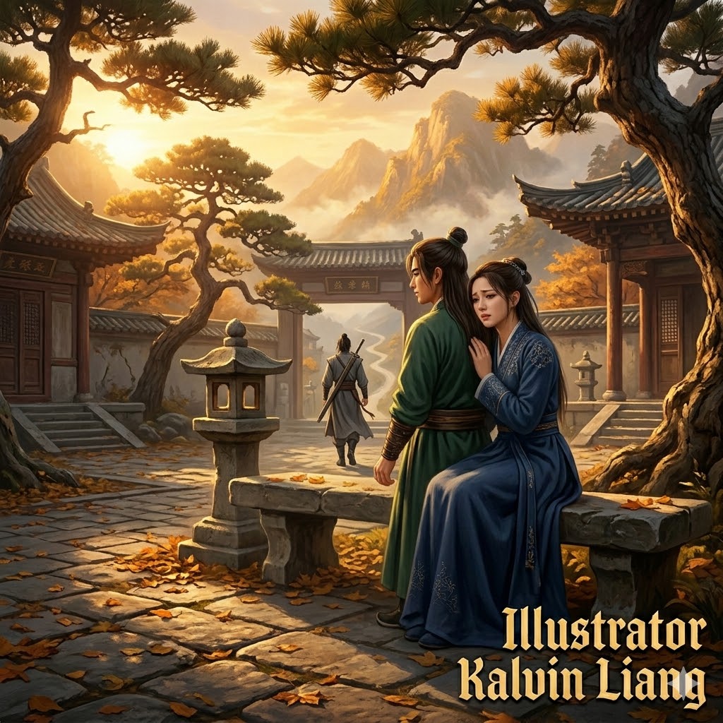 Ilustration image for song lyric 掛失的青春 Guàshī de qīngchūn Rainie Yang 杨丞琳. Ilustrate friend leaving. 
